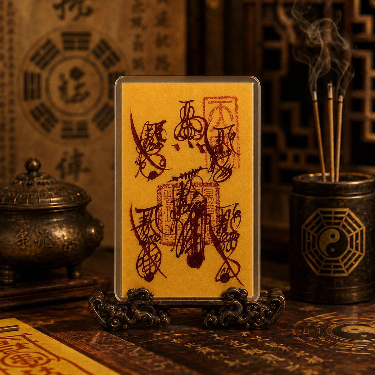 Taoist talisman card