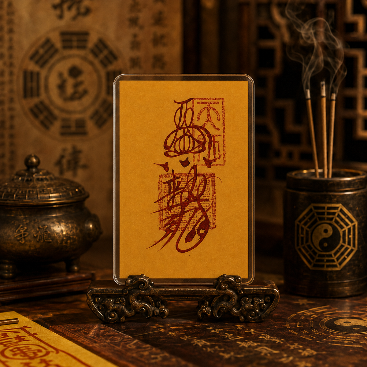 Taoist talisman card