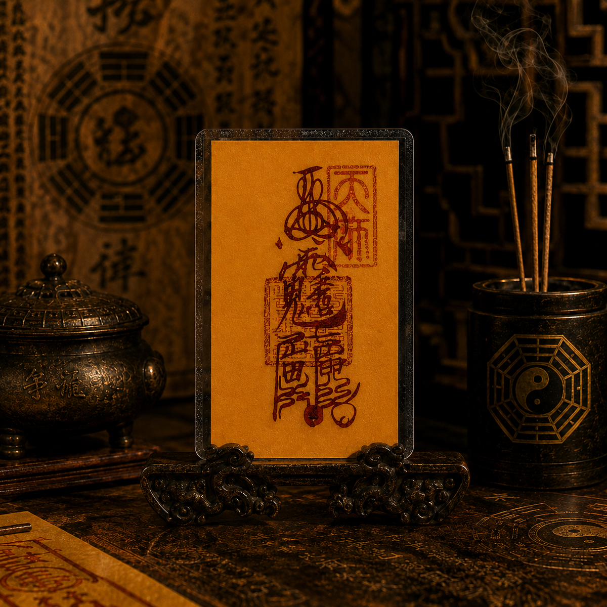 Taoist talisman card