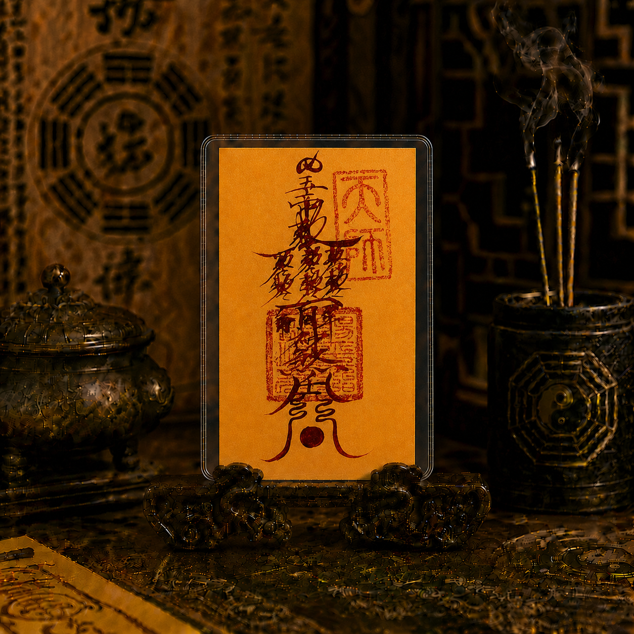 Taoist talisman card